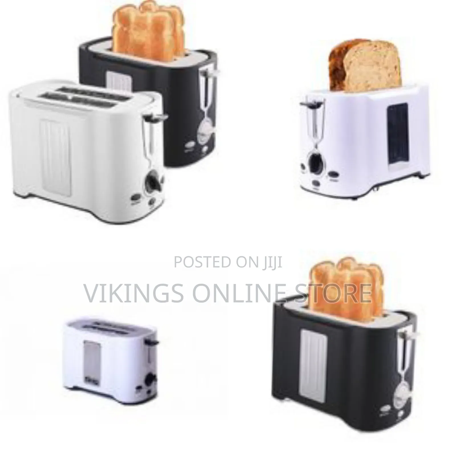 DSP Light Food 2 Slice Electric Breakfast Bread Toaster Oven -Black