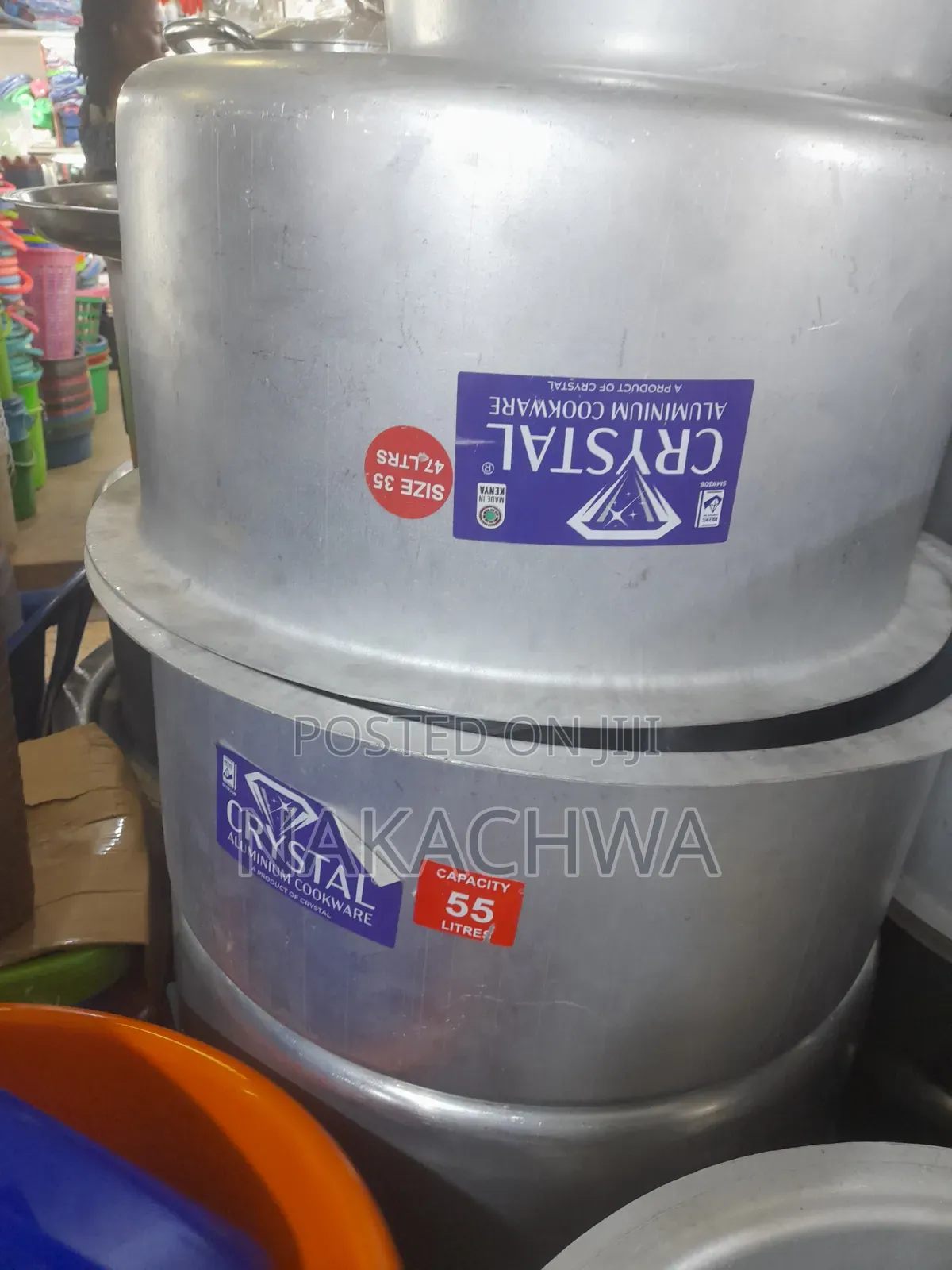 2 Pices Crystal Sauce Pan 55 to 47 Litres
