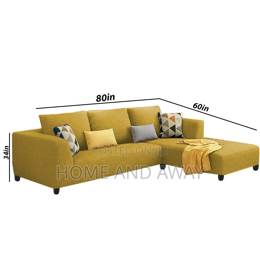 Mustard Yellow 4 Seaters L Sofa Bed Sofas From 980,000/- With Delivery