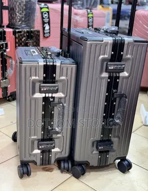 2pcs Premium Zipperless Aluminum Frame Luggage Set
