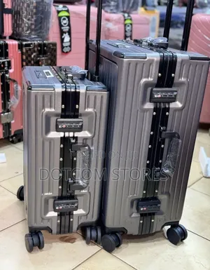 2pcs Premium Zipperless Aluminum Frame Luggage Set