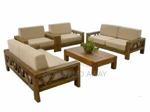 African Wooden 6 Seater Sofa Chairs With Center Table From 3,00,000/-