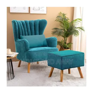 Winged Single Sofas With Footrest Poufs in Any Colour From 700,000/-