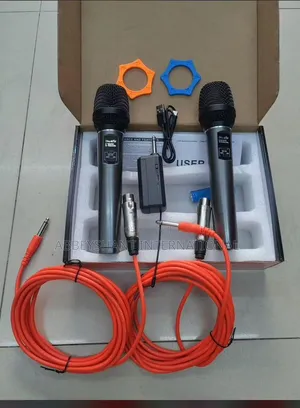 Dual Professional Wireless Microphone With Rechargeable Uhf Microphone