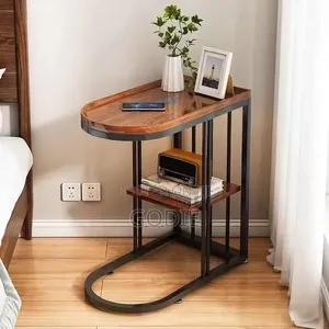 C-Shaped Portable Side Coffee Table