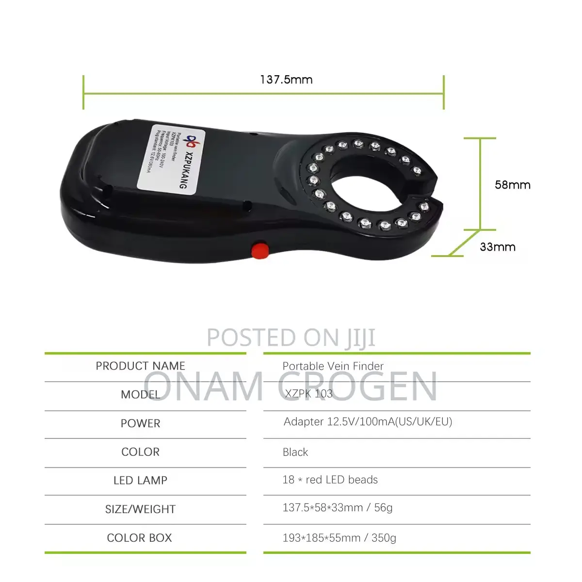 Portable Vein Finder