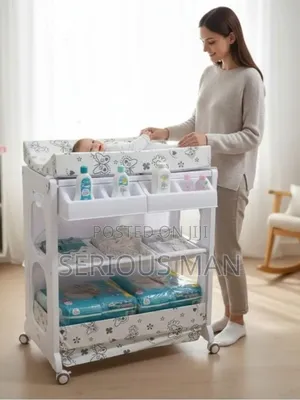 Baby 3-in-1 Diaper Changing Table With Bath Tub Organizer
