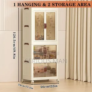 Portable Plastic Home Wardrobe Closet ( Not Assembled)-