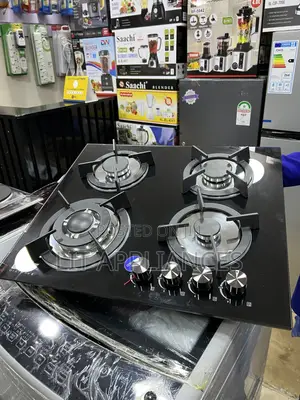 Dw Gas Hob,4burners,Black Strong Glass, Auto Ignition and Nozel.