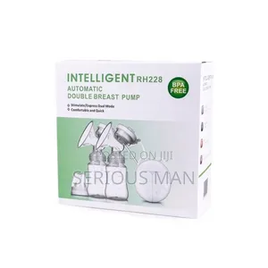 Rechargeable Double Electric Breast Pump With 2 Baby Milk Bottles