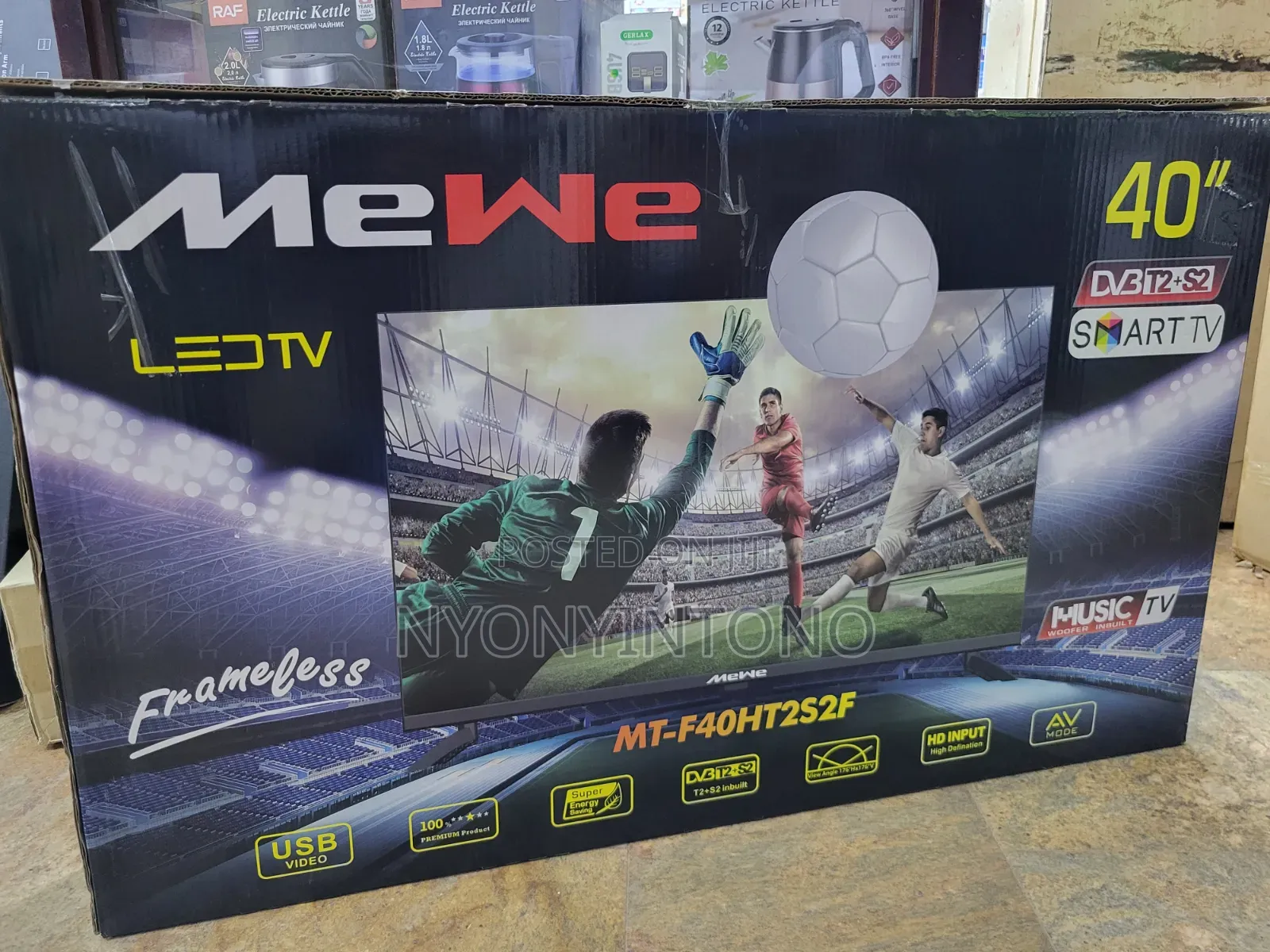 Mewe 40" Frameless Smart Android Tv With Inbuilt Free to Air Decoder