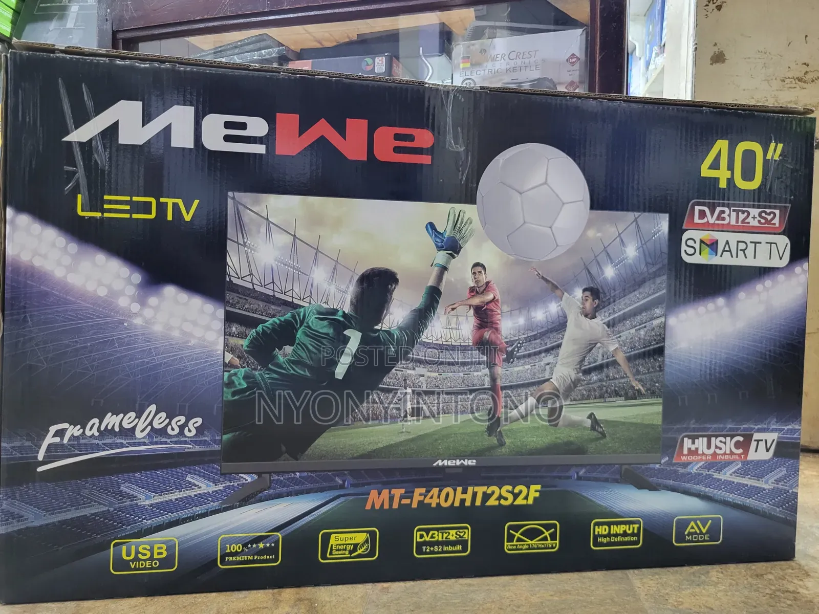 Mewe 40" Frameless Smart Android Tv With Inbuilt Free to Air Decoder