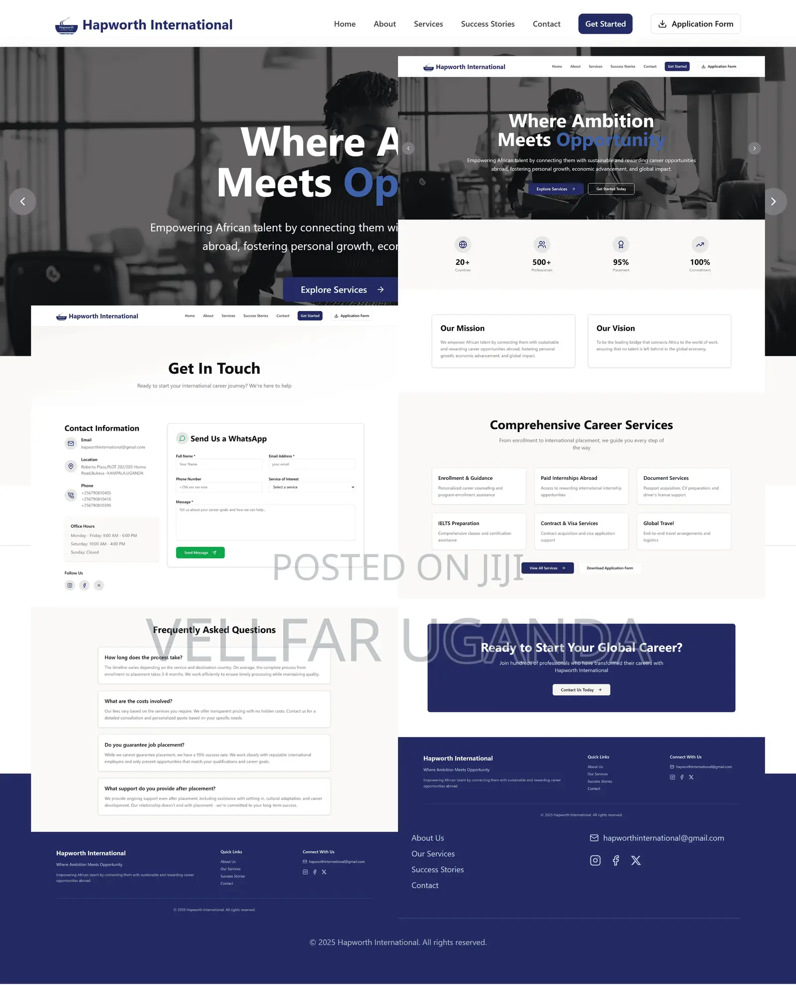 Corporate Website Design (Whatsapp and Email Forwarding Included)