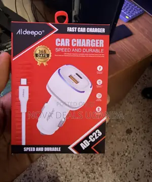 Al Deepo Ad-c23 Fast Car Charger – Dual Port Fast Charging Adapter