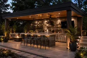 Luxury Outdoor Kitchen Gazebo Entertainment Lounge Solutions