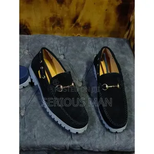 Timberland Men's Black Suede Horsebit Loafer With Prominent Lug Sole.