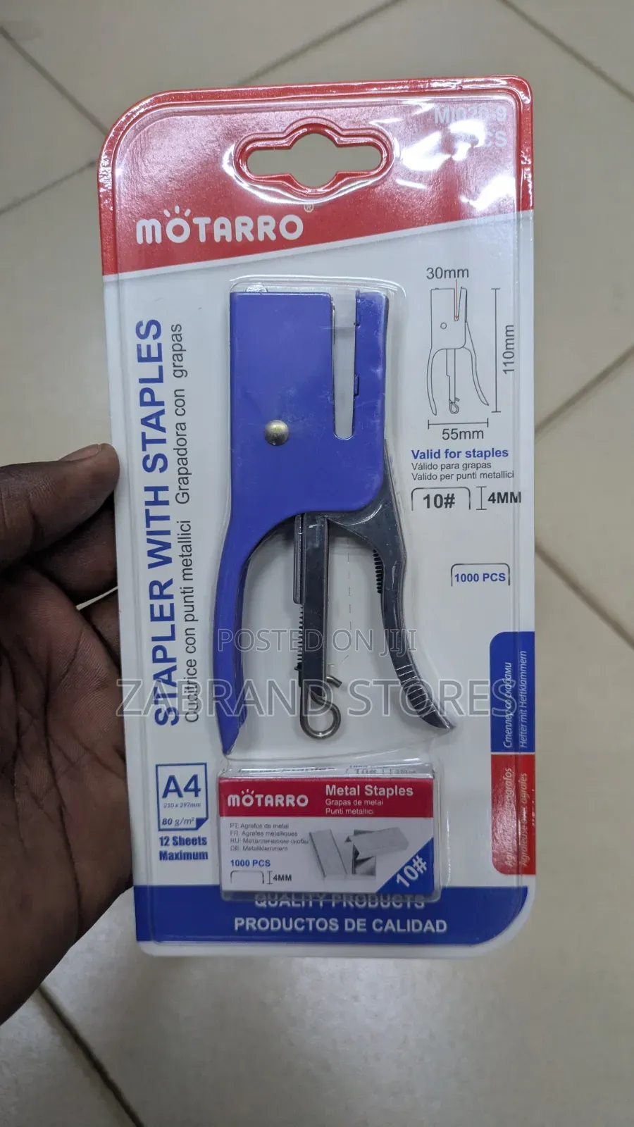 Stainless Steel Stapler With Staples