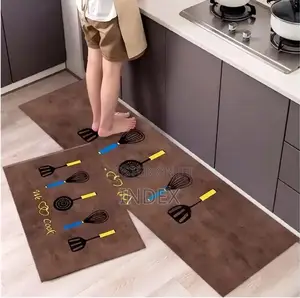 2pcs Kitchen Mat Set, Oil Resistant Washable Floor Mat
