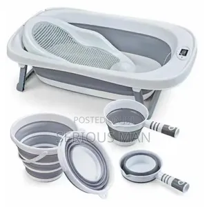 4pcs Baby Foldable Bath Tub Set
