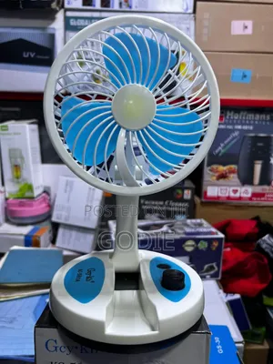 Folding Mini Table Fan With Integrated Led Light