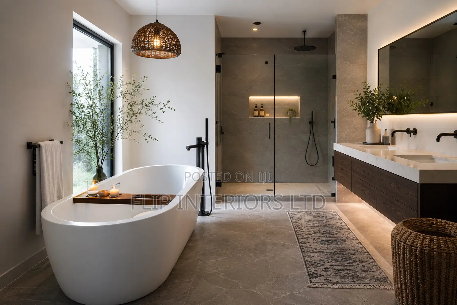 Luxury Spa-Inspired Bathroom Interior