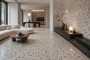 Modern Terrazzo Living Space Interior