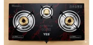 Yes 3-Burner Tempered Glass Gas Stove With Automatic Ignition