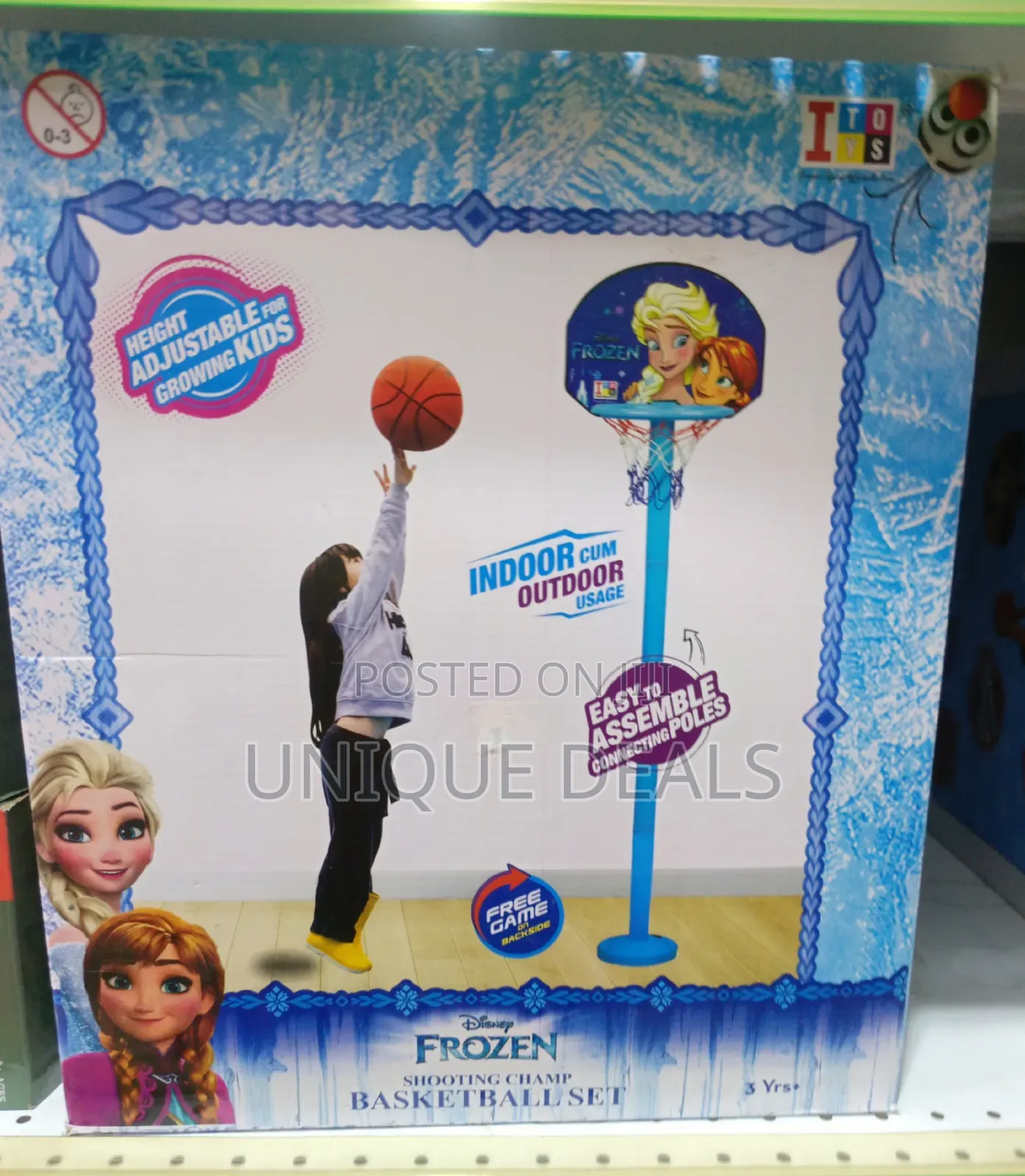 Disney Frozen Adjustable Shooting Basket Ball Game Set