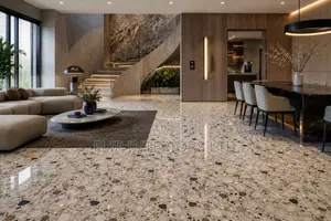 Elegant Terrazzo Living Space Design