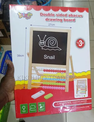 Wooden Double-Sided Abacus Drawing Board for Kids