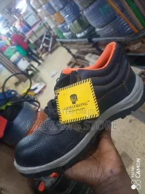Black Armstrong Safety Boot With a Steel Toe]