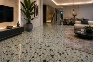 Elegant Terrazzo Living Room Finish