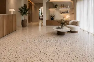 Elegant Terrazzo Living Room Finish