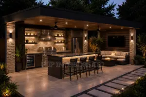Luxury Outdoor Kitchen Lounge Pavilion
