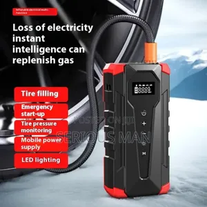 Portable Car Jump Starter Kit - Black