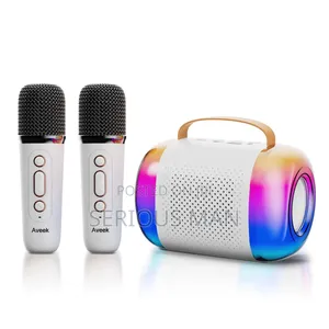 Wireless Microphone and Speaker Set With 2 Microphone