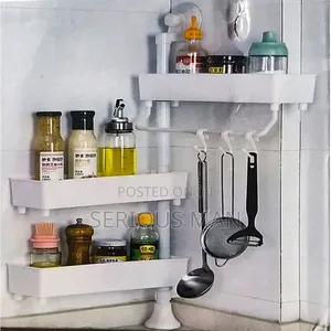 3-Tier Rotating White Corner Rack