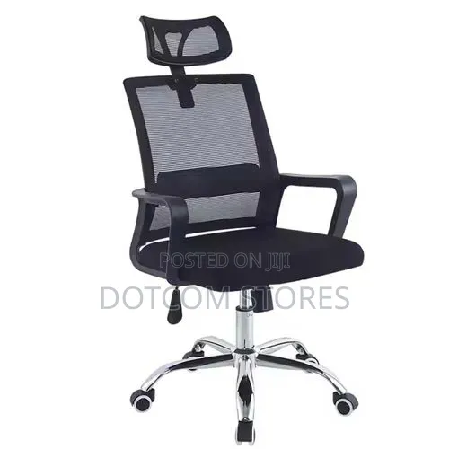 Genuine Office Chair Mesh With Headrest-Black