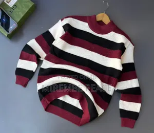 Stripped Crew Neck Knit Sweater
