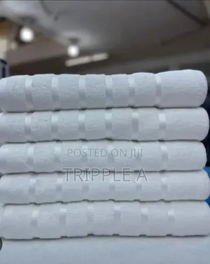 White Striped Cotton Towels