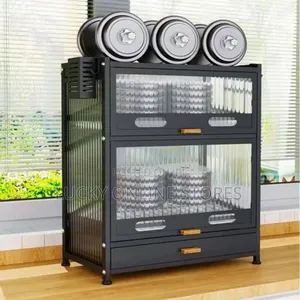 Kitchen Countertop Dish Storage Cabinet