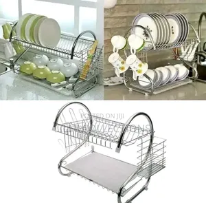 2 Tier Stainless Plate Rack