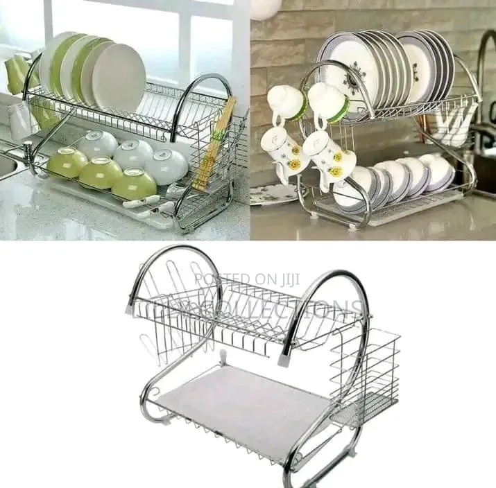 2 Tier Stainless Plate Rack