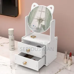 Dressing Mirror and Make Up Storage Rack