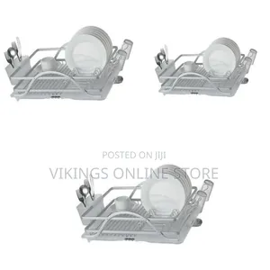 Aluminum Dish Drainer Rack Storage Organizer-silver