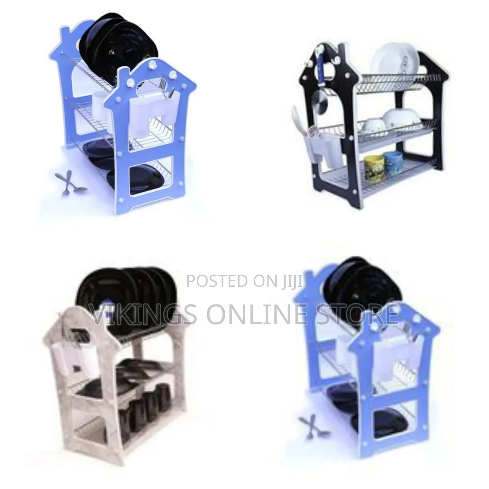 3 Tier Plates Drying Cups Dish Draining Rack Storage Organizer - Color