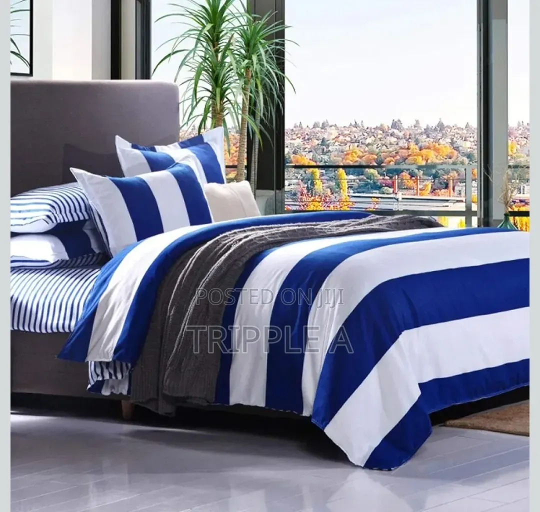 Bold Wide Stripe Cotton Bedding Set