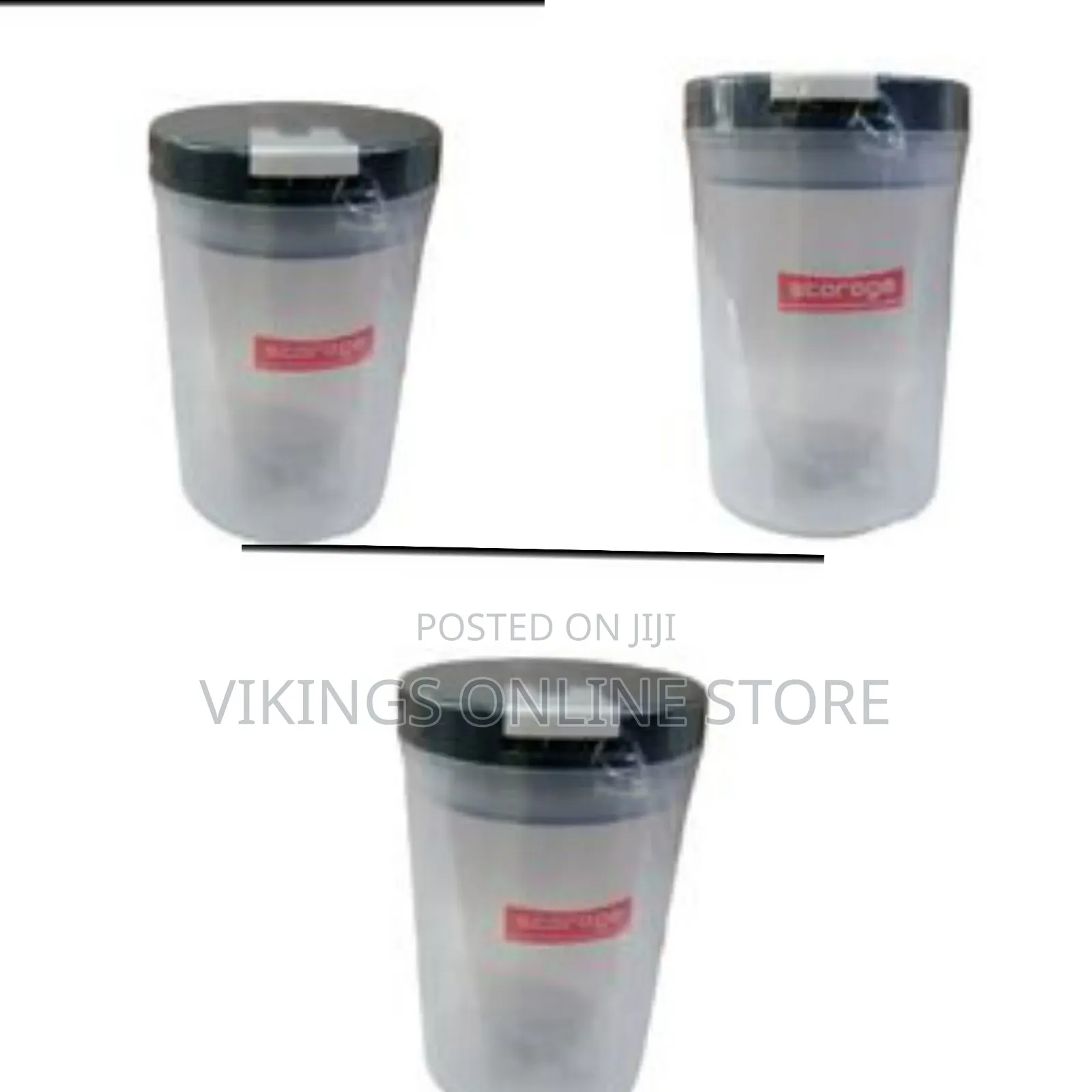 900ml Round Plastic Transparent Storage Box Tin Containers Organizer
