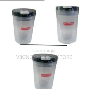 900ml Round Plastic Transparent Storage Box Tin Containers Organizer