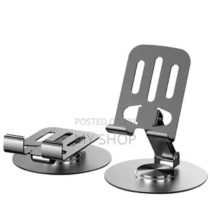 360 Rotating Cell Phone Stand, Adjustable Foldable Desktop Holder,